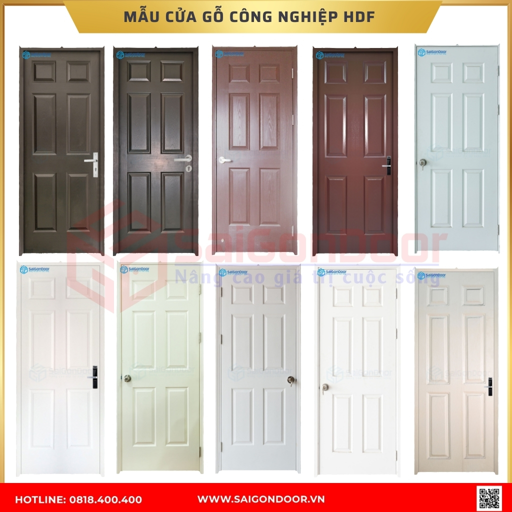 Mẫu cửa gỗ HDF được ưa chuộng