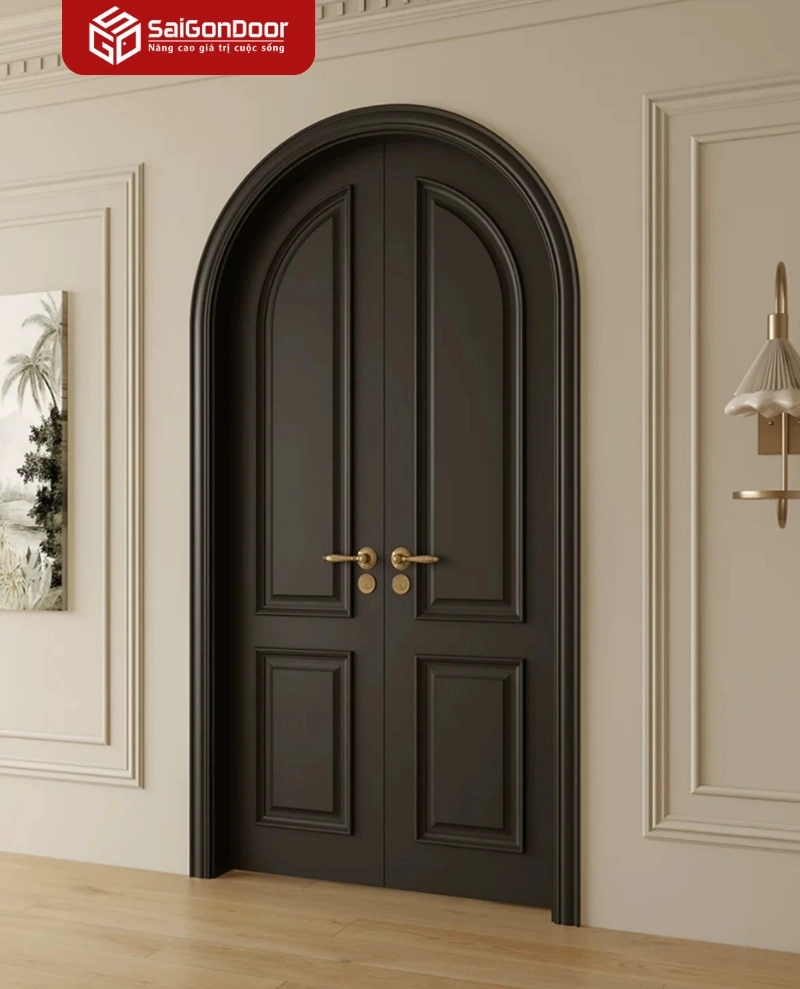 cửa vòm gỗ đẹp