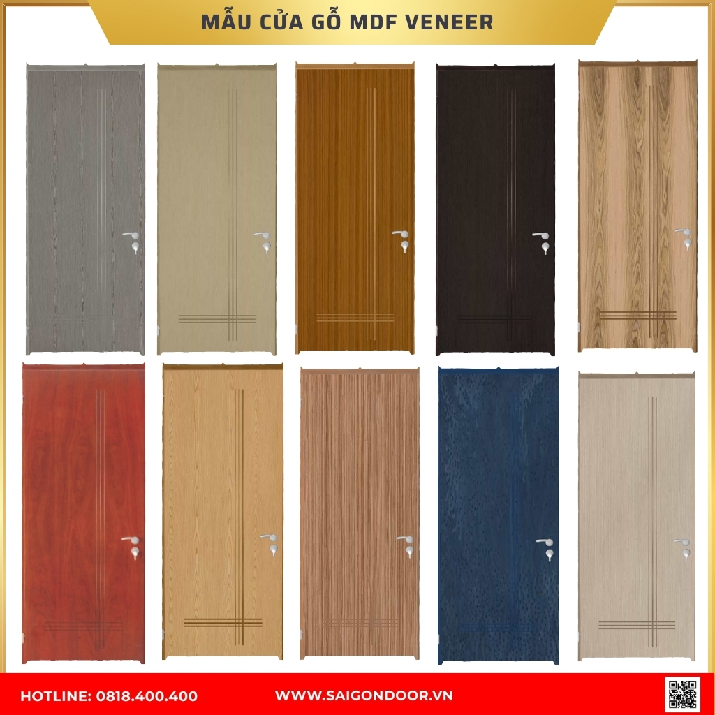 Mẫu cửa gỗ công nghiệp MDF Veneer