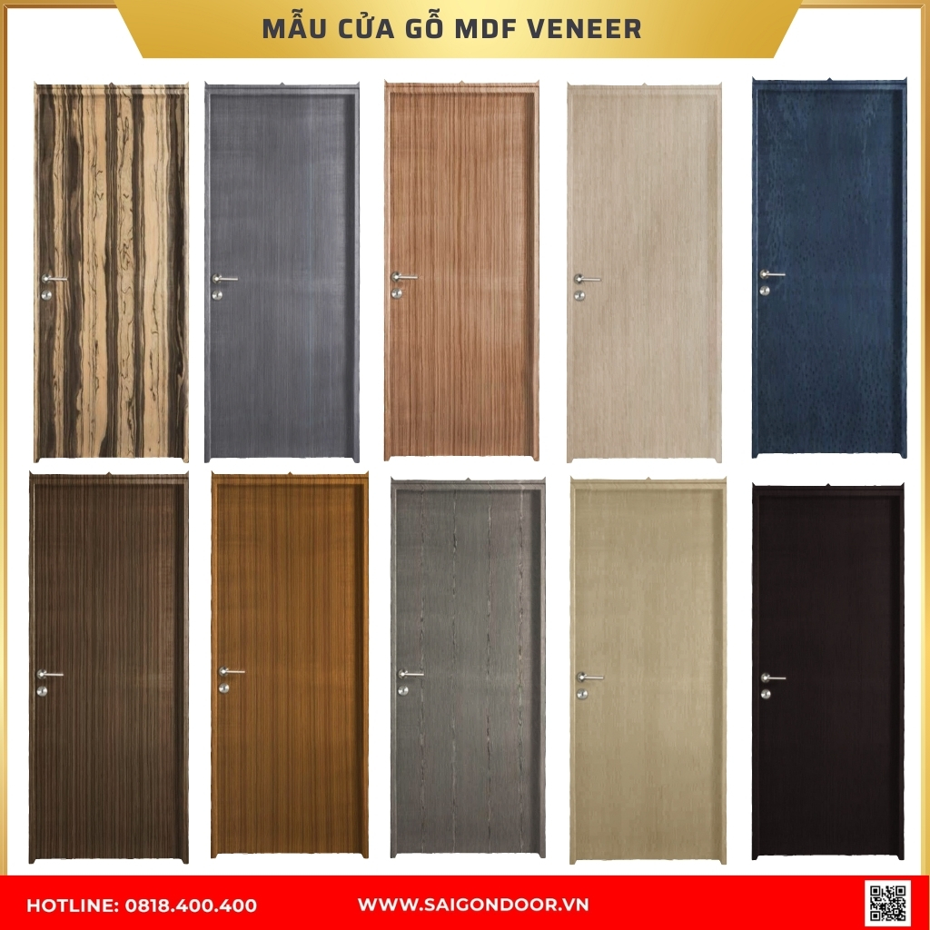 Mẫu cửa gỗ công nghiệp MDF Veneer