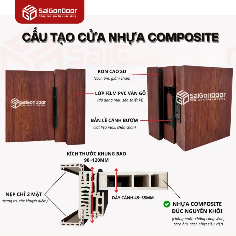 Cấu tạo cửa nhựa composite
