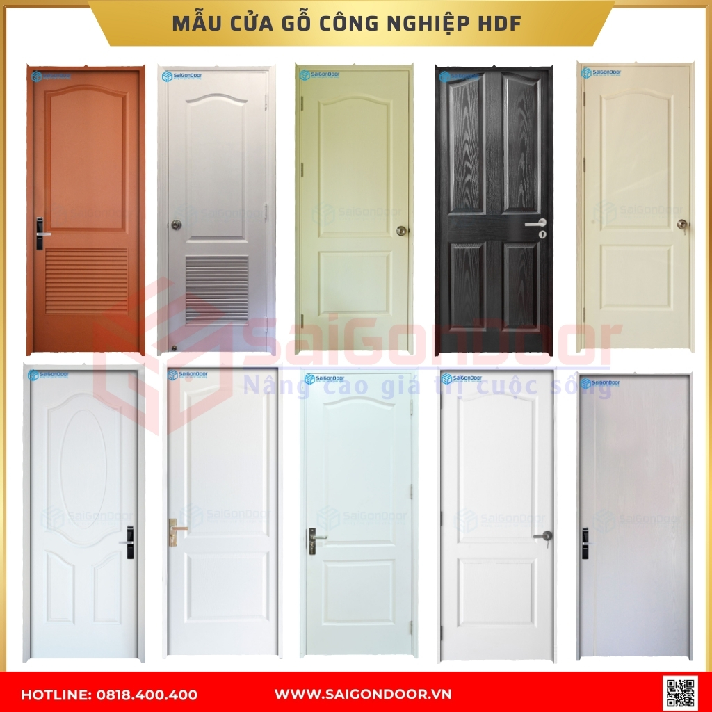 Mẫu cửa gỗ HDF được ưa chuộng