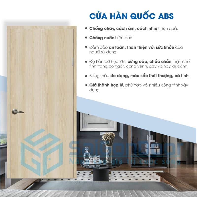 Cửa nhựa Hàn Quốc ABS phù hợp lắp đặt các văn phòng cao cấp