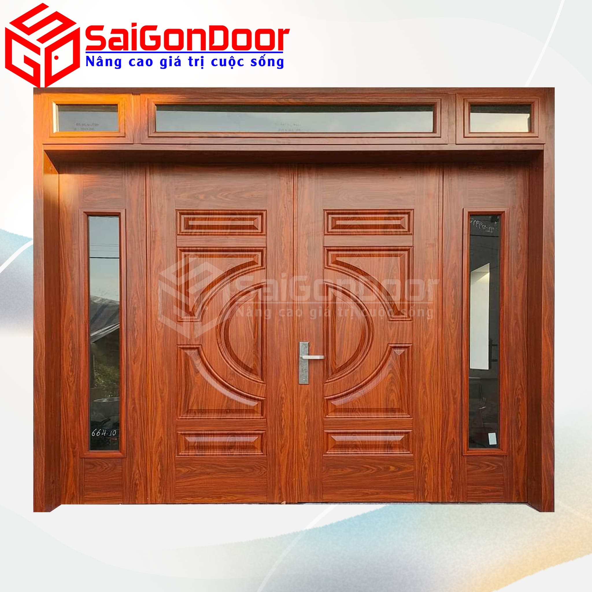 Cửa Thép Vân Gỗ SGD-KM.TVG-4C.32