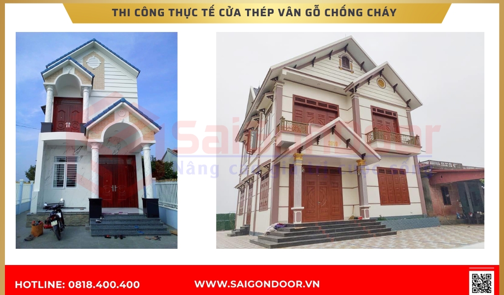 Hình ảnh thi công thực tế cửa thép chống cháy