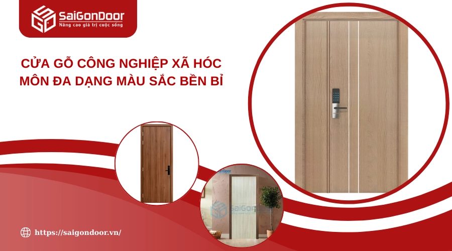 Cửa Gỗ Công Nghiệp Xã Hóc Môn Đa Dạng Màu Sắc Bền Bỉ