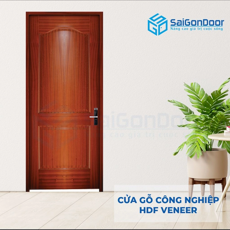 Cửa gỗ công nghiệp HDF Veneer 2A-Căm Xe (2)