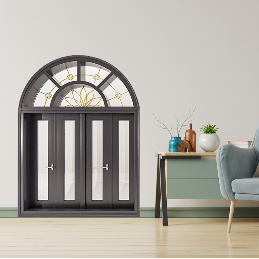 Cửa Nhôm Vân Gỗ SGD-CNVG-17