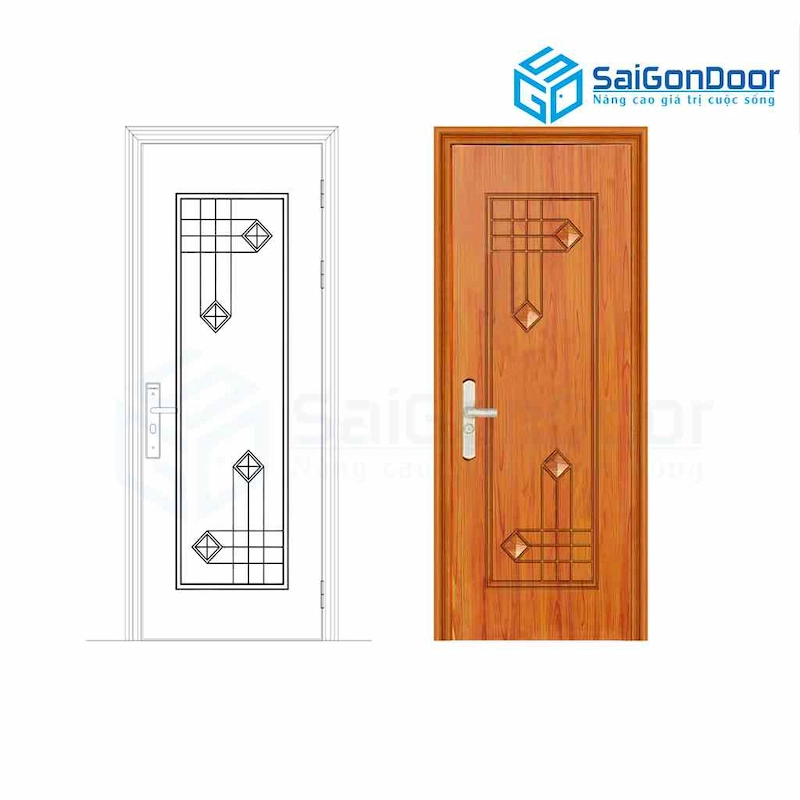 Cửa thép vân gỗ SGD GS1H16 màu vàng Cửa thép vân gỗ SGD GS1H16 màu vàng