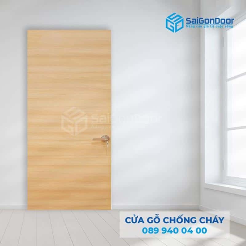 Cửa gỗ chống cháy 120 phút không bị cong vênh