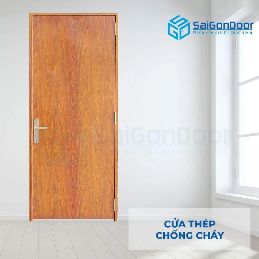 Cửa thép chống cháy TCC P1 vân gỗ (2)