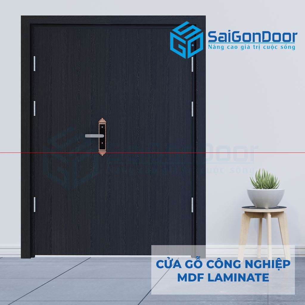 CỬA GỖ CÔNG NGHIỆP MDF LAMINATE 2P1s