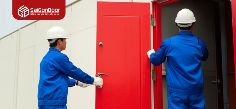 Quy trình lắp đặt cửa thép chống cháy chuẩn kỹ thuật 