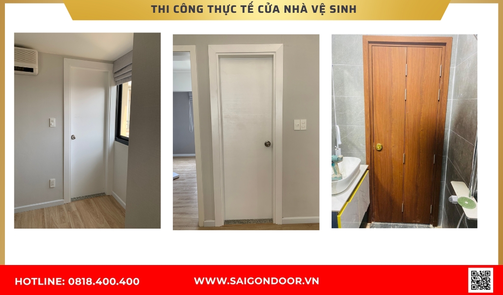 Hình ảnh thi công thực tế cửa nhà vệ sinh