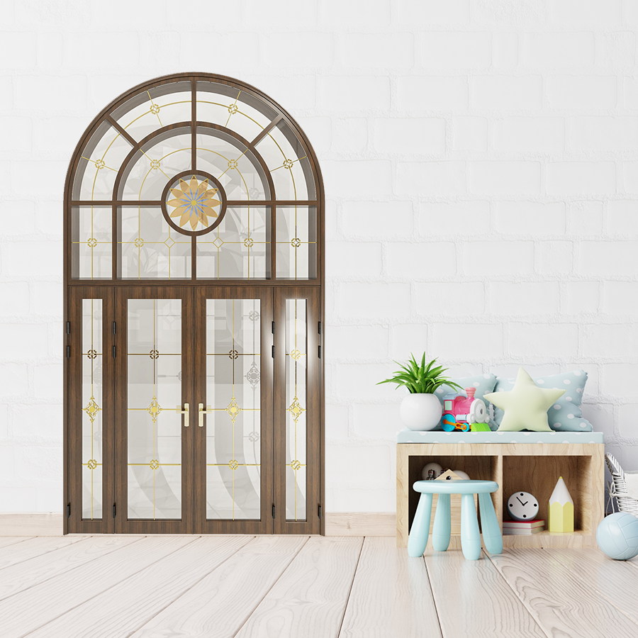 Cửa Nhôm Vân Gỗ SGD-CNVG-12