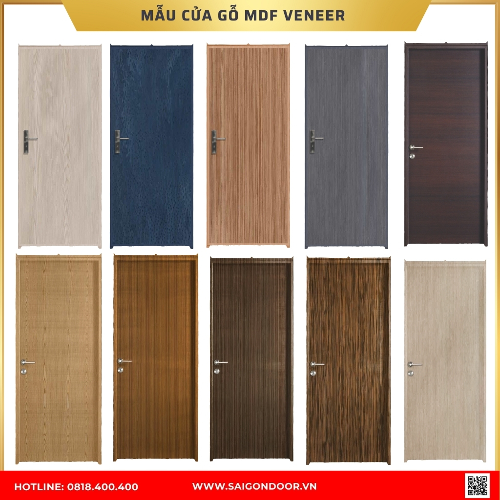 Mẫu cửa gỗ công nghiệp MDF Veneer