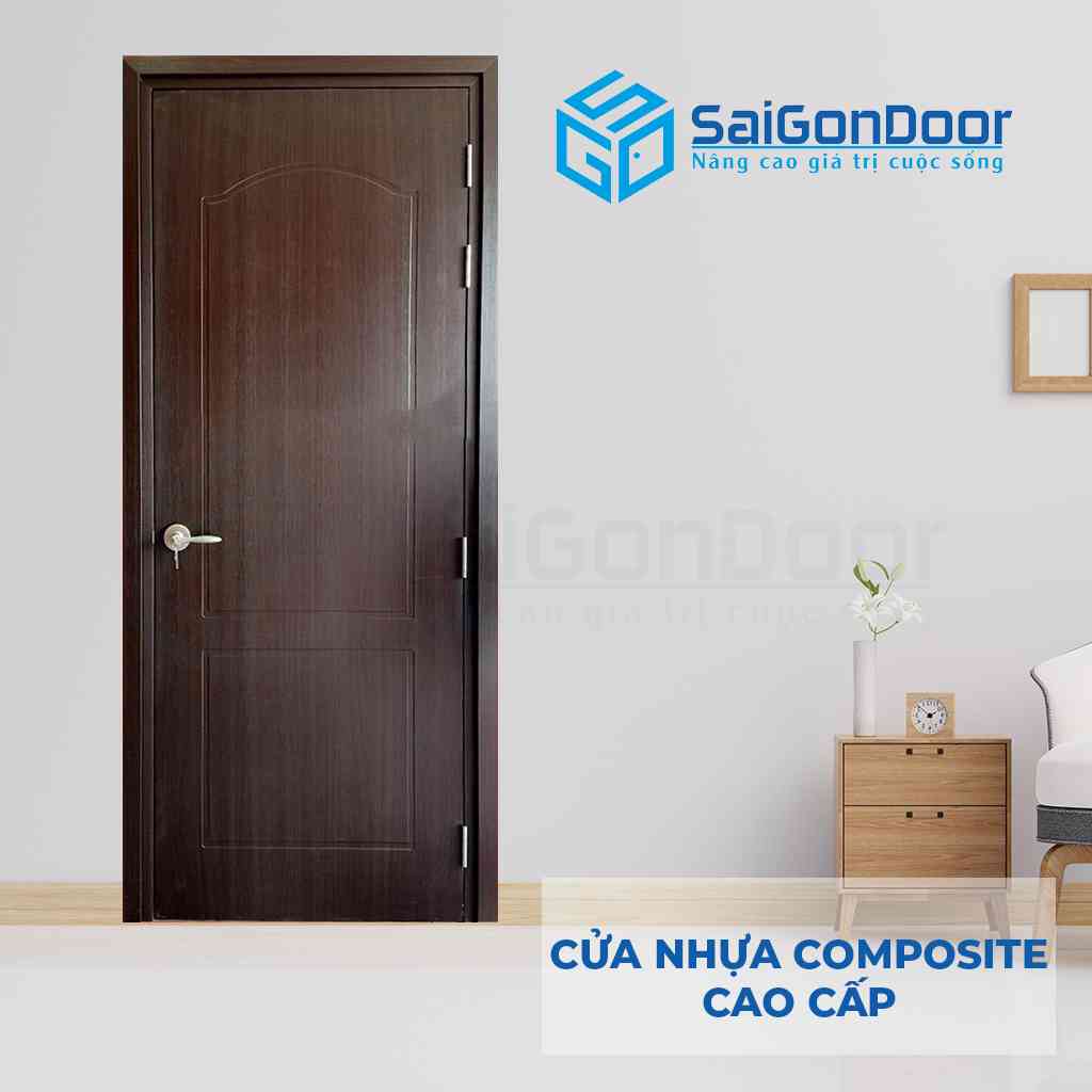 Mẫu 6: Mẫu cửa nhựa composite sơn gỗ 3