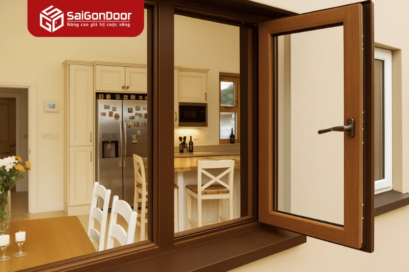 Bí quyết phối màu không gian với cửa nhôm tông màu cà phê cháy