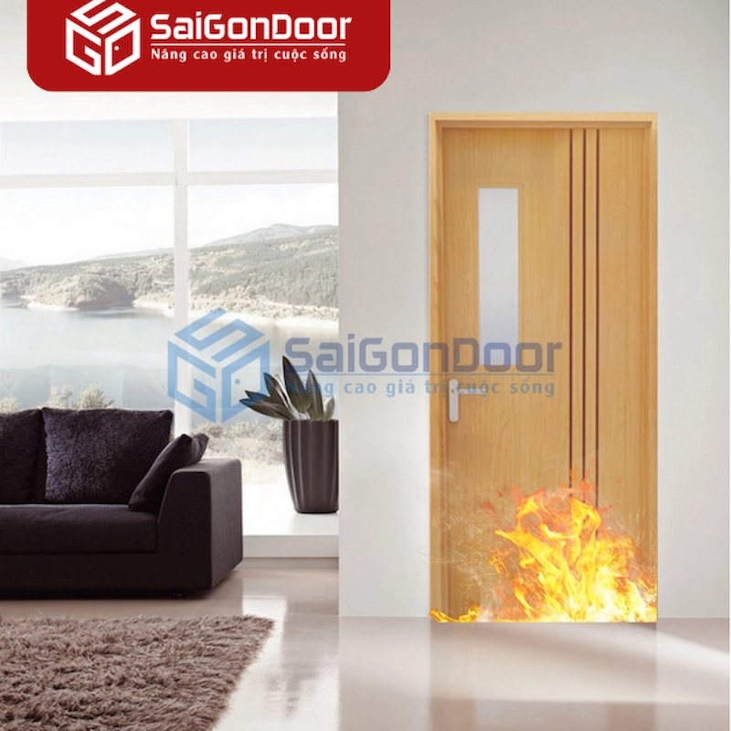cửa gỗ chống cháy ei45
