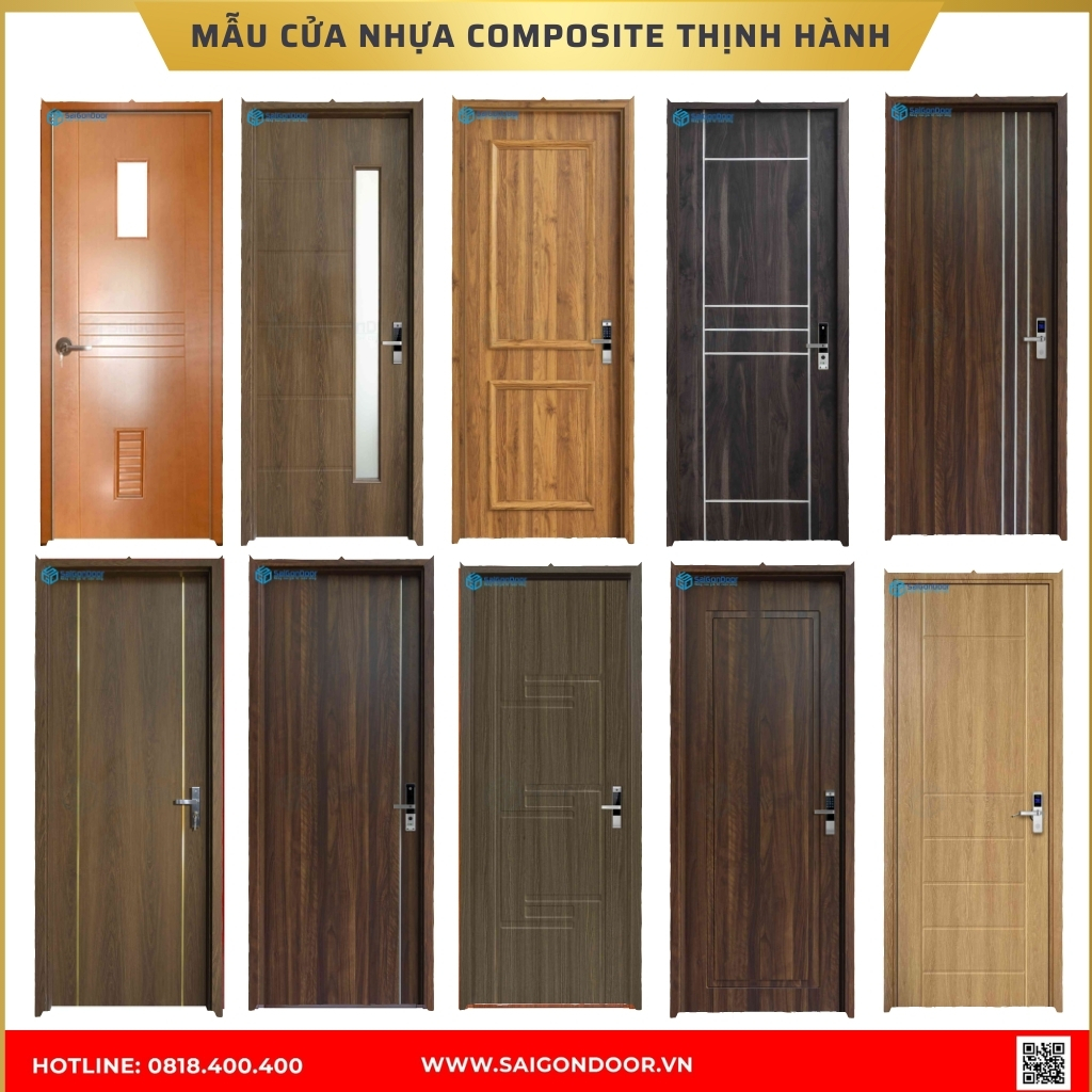 Mẫu cửa nhựa composite được ưa chuộng