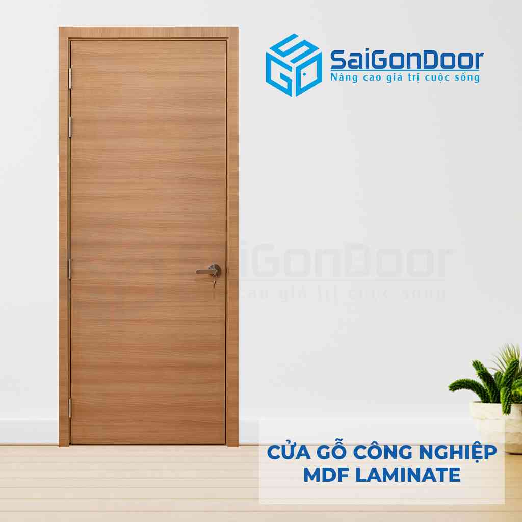 Cửa gỗ MDF Laminate  P1 vân ngang SGD