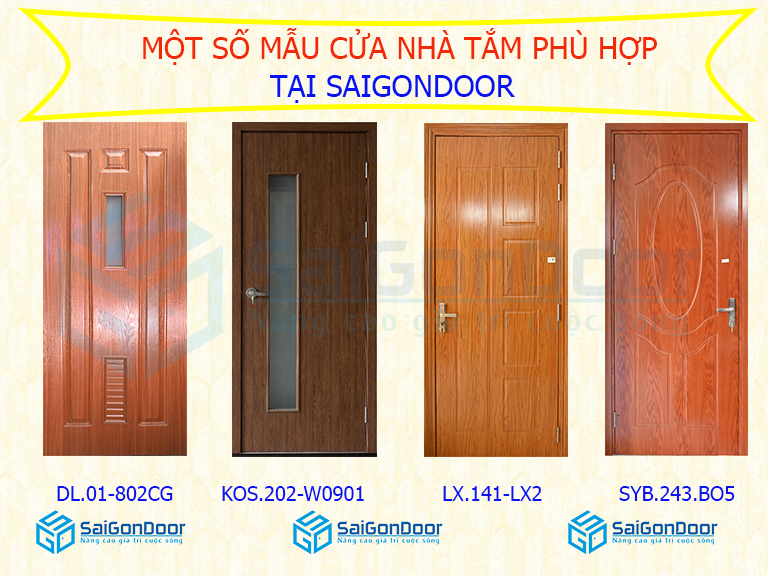 Một số mẫu cửa dùng trong nhà tắm tại SaiGonDoor