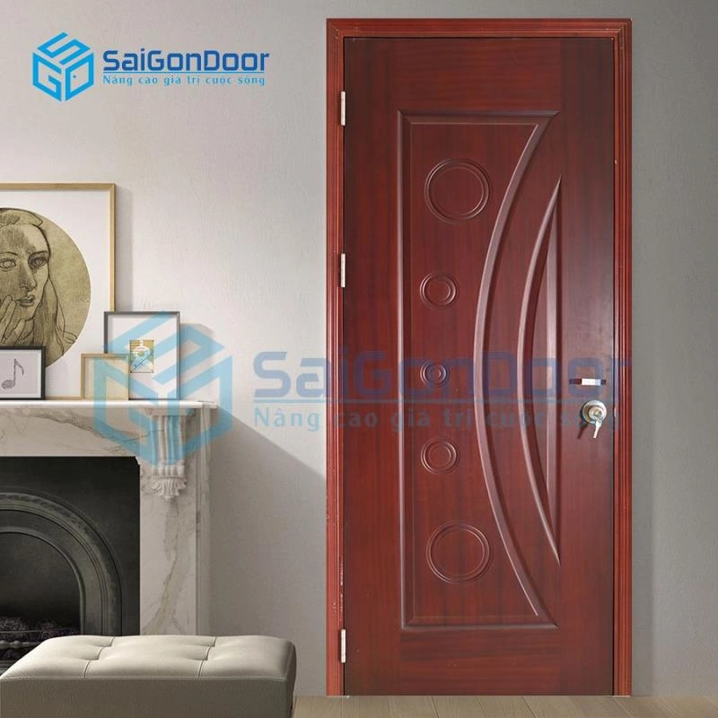 Cửa gỗ HDF Veneer V3A Xoan Đào