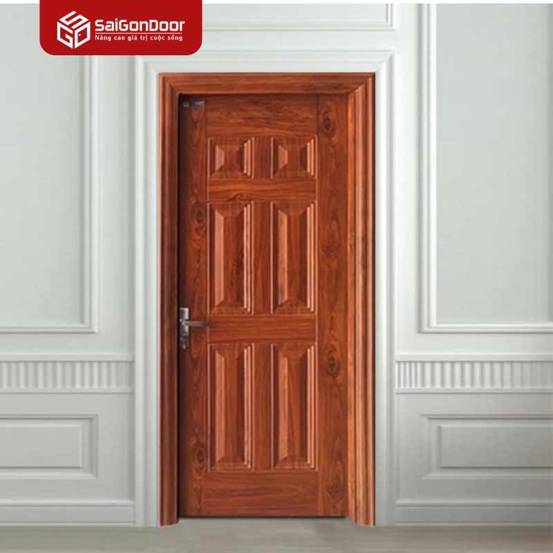 Các mẫu cửa gỗ MDF chạy chỉ nhôm đẹp và hiện đại nhất