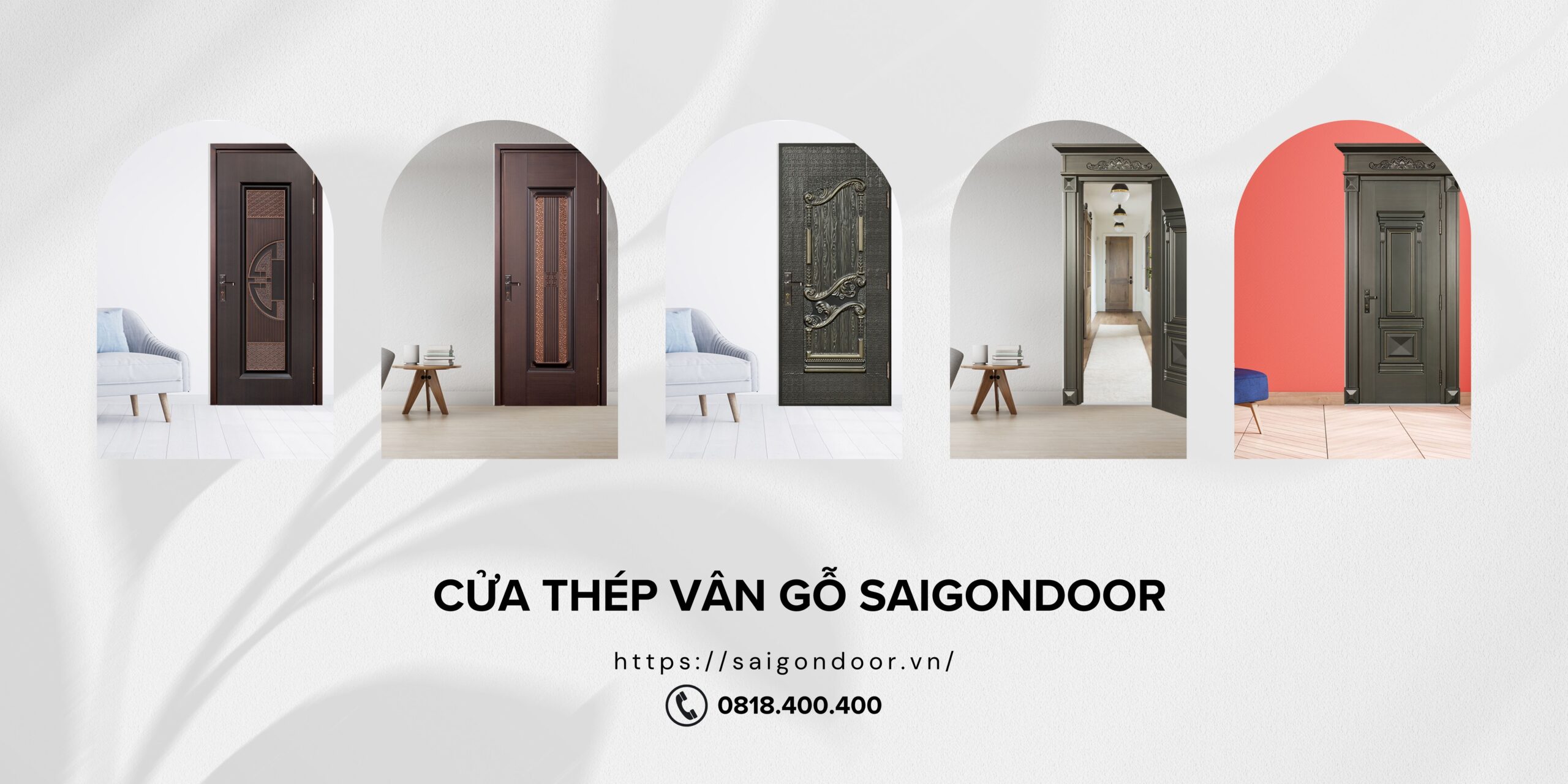 Hình ảnh cửa thép vân gỗ tại SaigonDoor