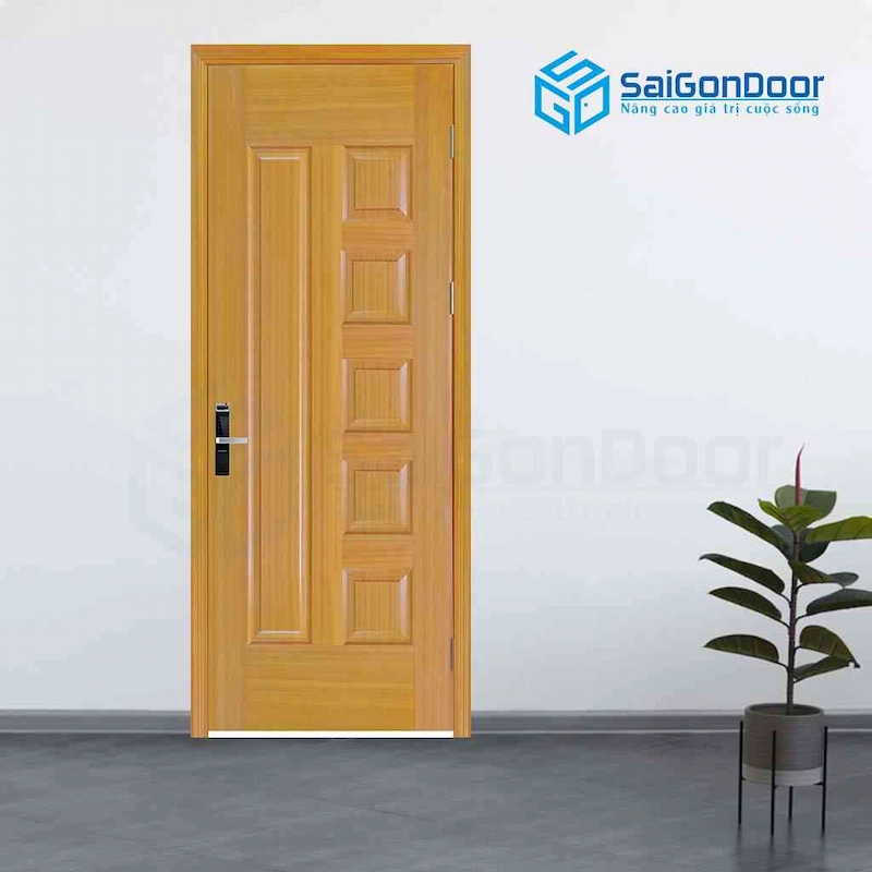Cửa gỗ công nghiệp HDF Veneer 6B Sapele