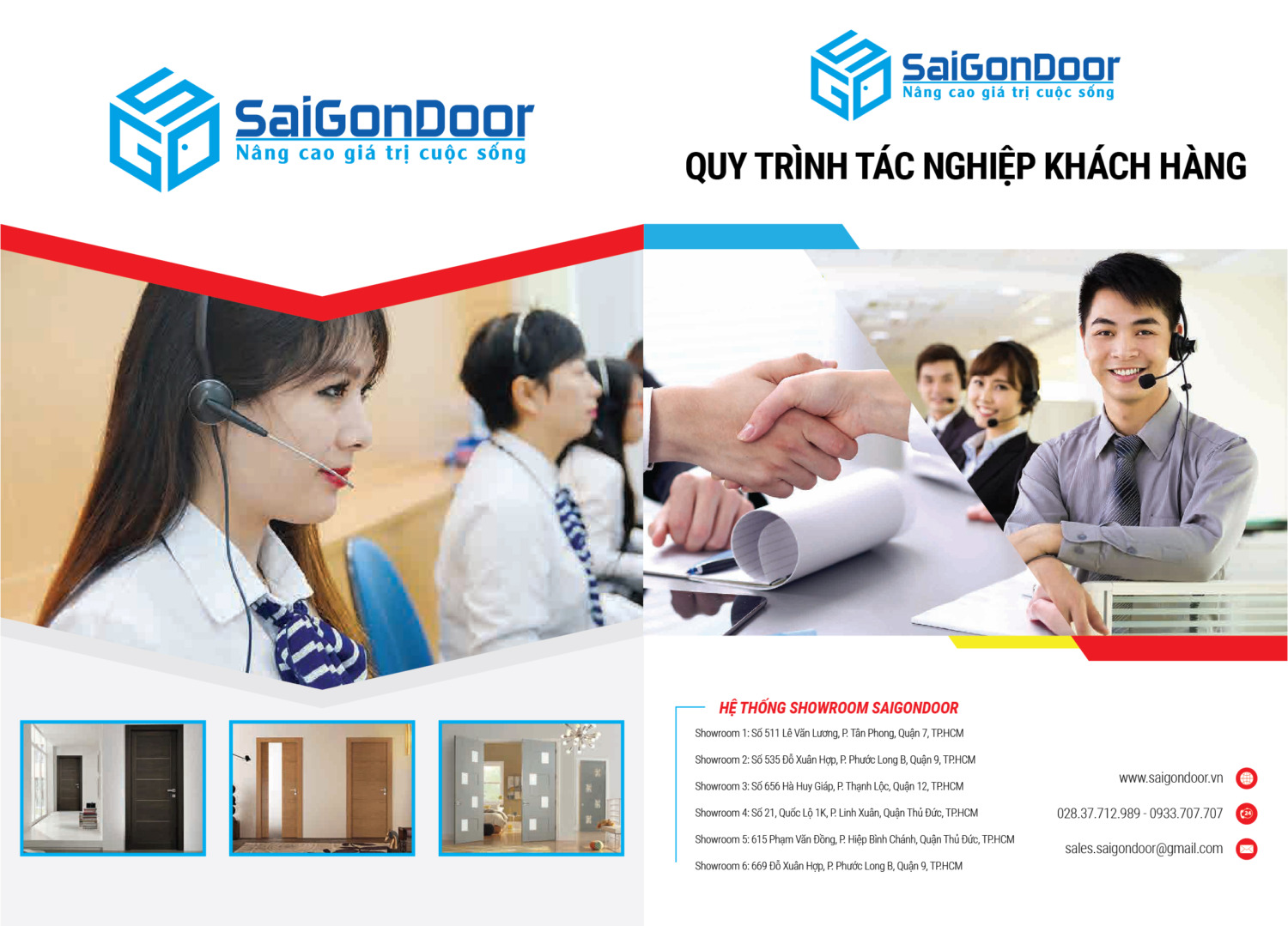 Quy trình tác nghiệp khách hàng tại Saigondoor