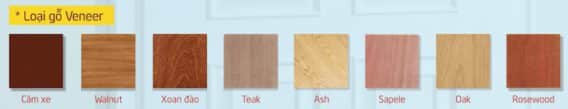 Phân loại màu sắc cửa gỗ công nghiệp MDF Veneer, sơn màu theo yêu cầu