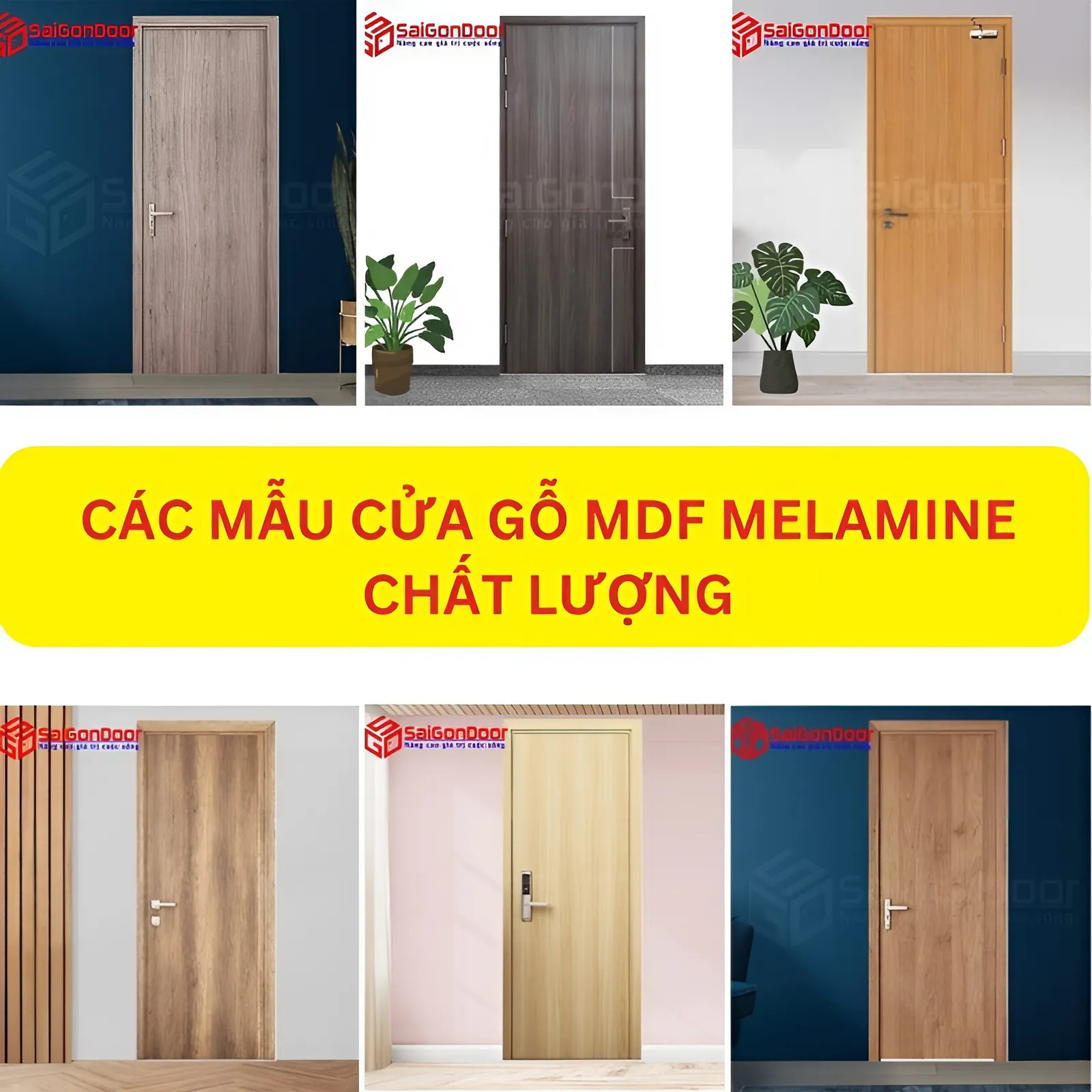 Các mẫu cửa gỗ MDF Melamine chất lượng 