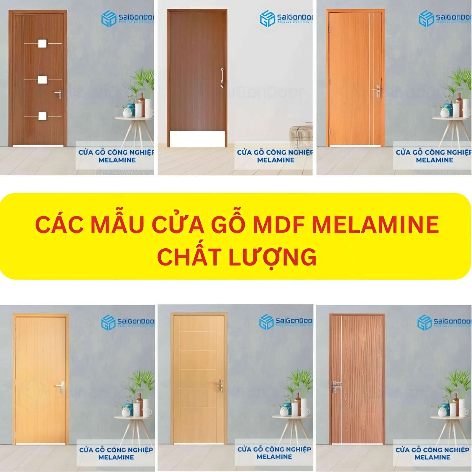 Các mẫu cửa gỗ MDF Melamine chất lượng 