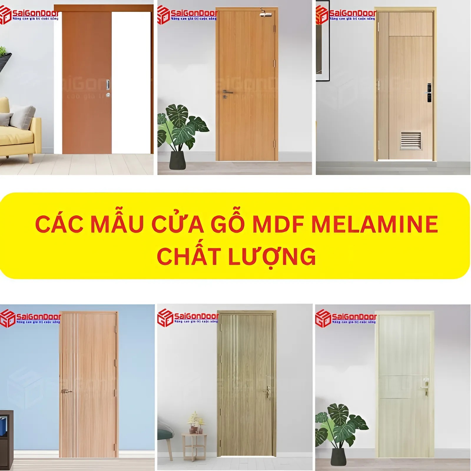 Các mẫu cửa gỗ MDF Melamine chất lượng 