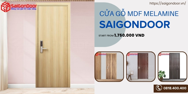 Tìm hiểu chung về mẫu cửa gỗ MDF Melamine 