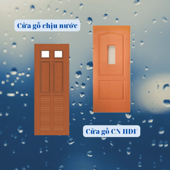 So sánh cửa gỗ chịu nước và cửa gỗ công nghiệp HDF