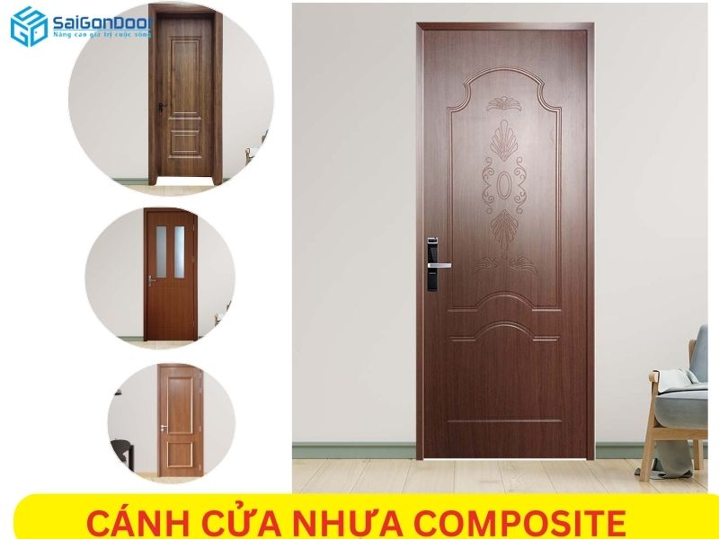 Bề mặt cánh cửa nhựa composite hiện đại