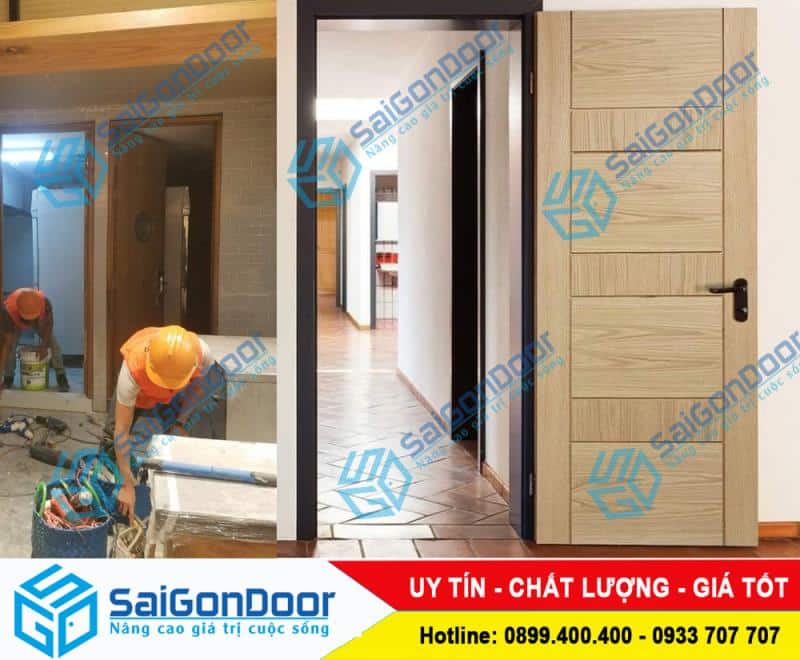 Mẫu cửa gỗ công nghiệp có thể được thiết kế loại gập hoặc trượt, giúp tiết kiệm không gian trong các phòng nhỏ hẹp.