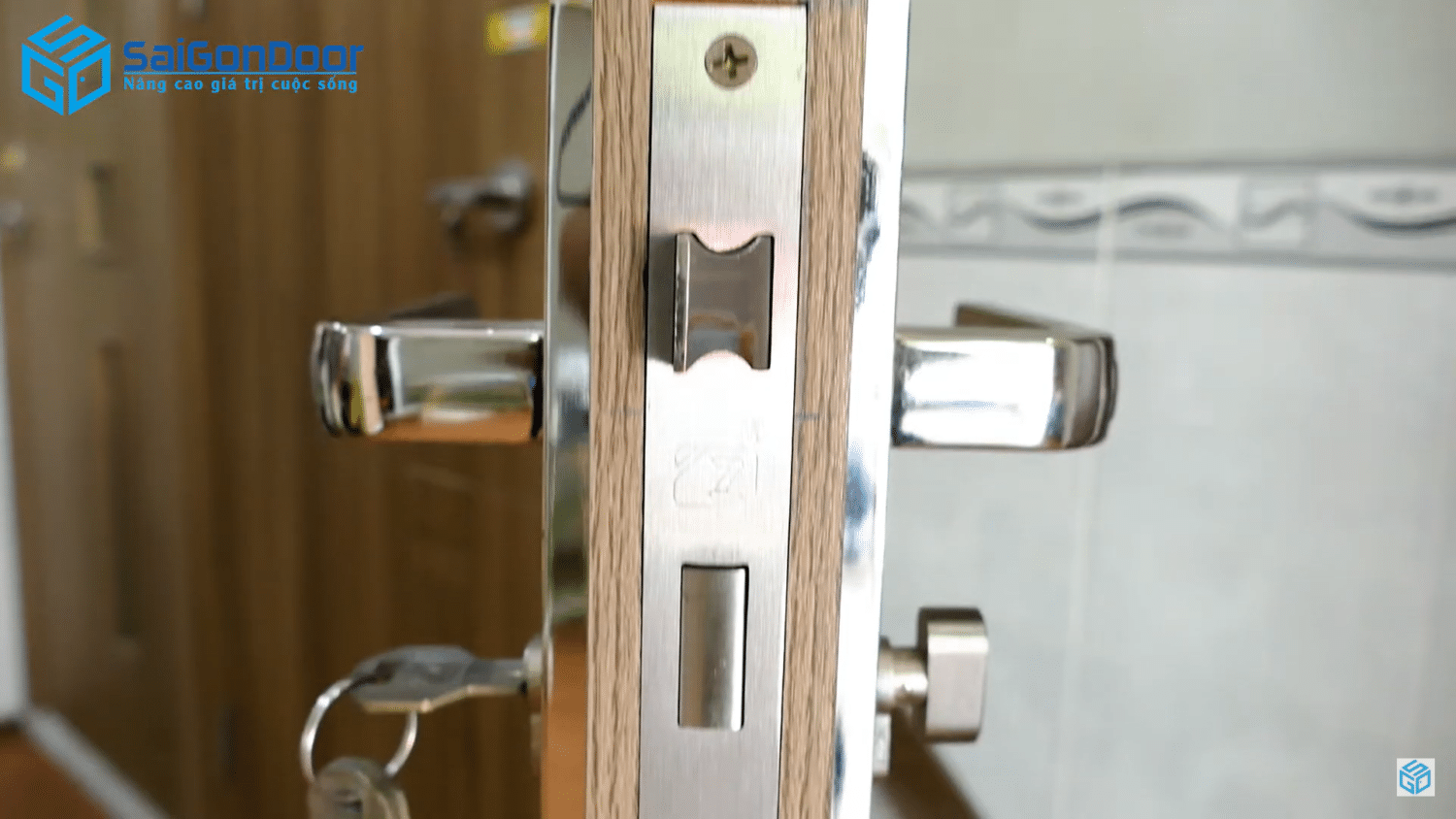 Mẫu khóa cửa gỗ công nghiệp MDF Melamine