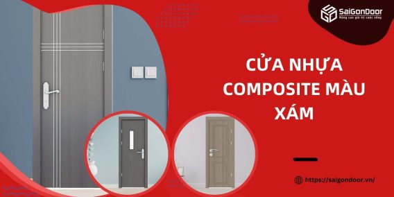 Cửa nhựa composite màu xám