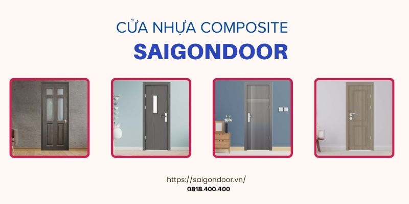 Mẫu cửa nhựa composite màu xám độc đáo 