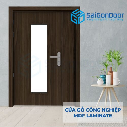 Cửa gỗ công nghiệp MDF Laminate 2P1G1