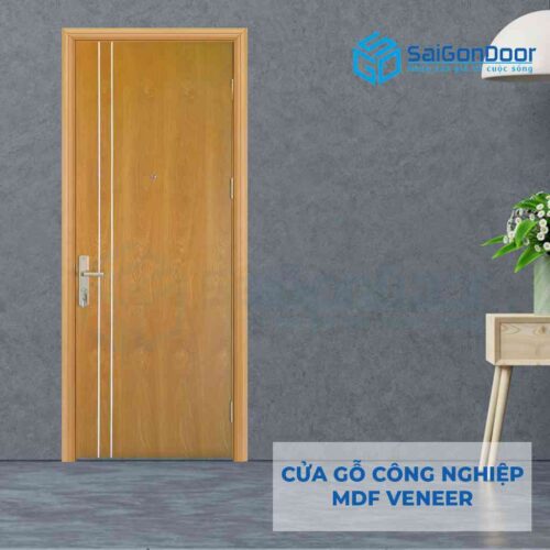 Cửa gỗ công nghiệp MDF Veneer P1R2 soi (2)