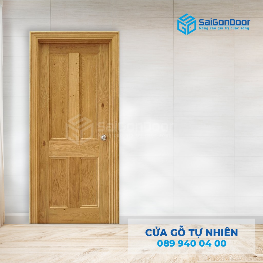 Mẫu cửa thông phòng bằng gỗ tự nhiên SAIGONDOOR