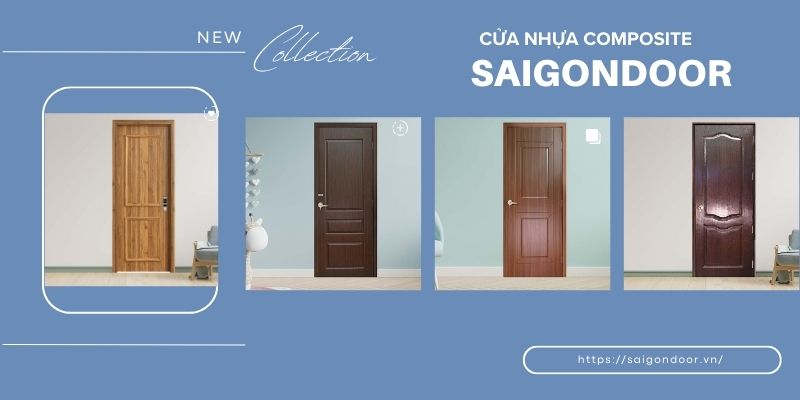 Cửa composite phào nổi  được ưa chuộng 