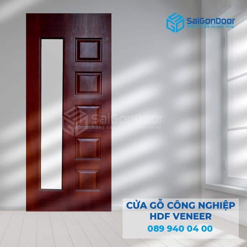 Cửa gỗ HDF Veneer là dòng cửa gỗ nhân tạo cao cấp 