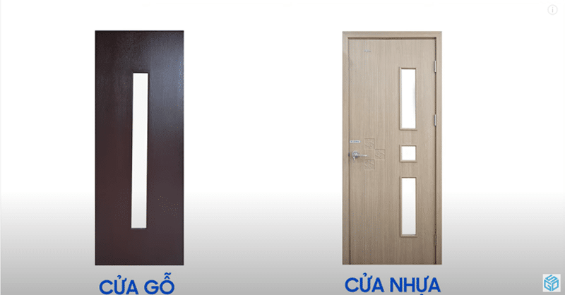 Cửa gỗ và cửa nhựa là sự lựa chọn hàng đầu của nhiều gia chủ khi chọn - thiết kế cửa phòng vệ sinh