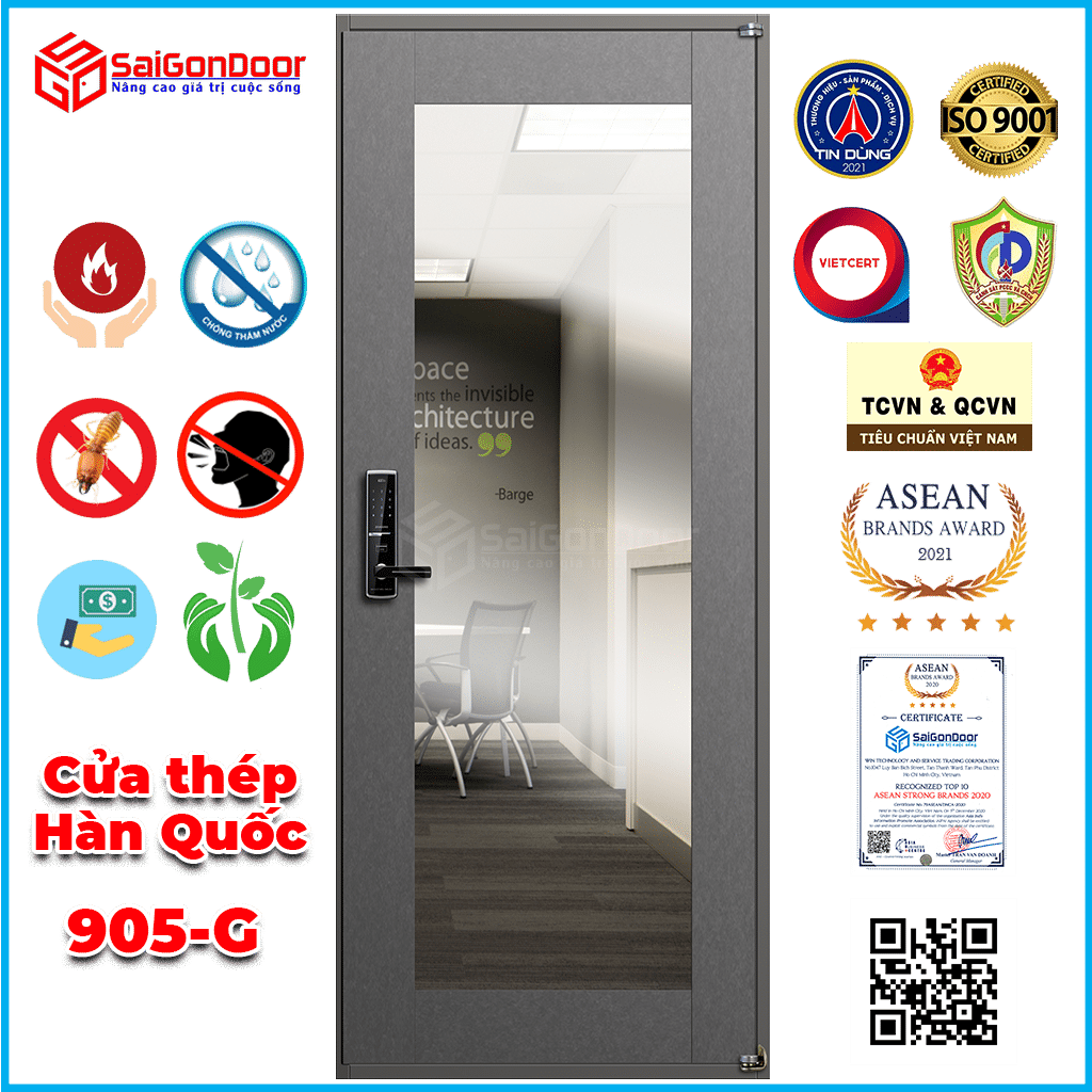 Tất cả các mẫu cửa chống cháy tại SaiGonDoor đều được chứng nhận kiểm định đạt tiêu chuẩn phòng cháy chữa cháy