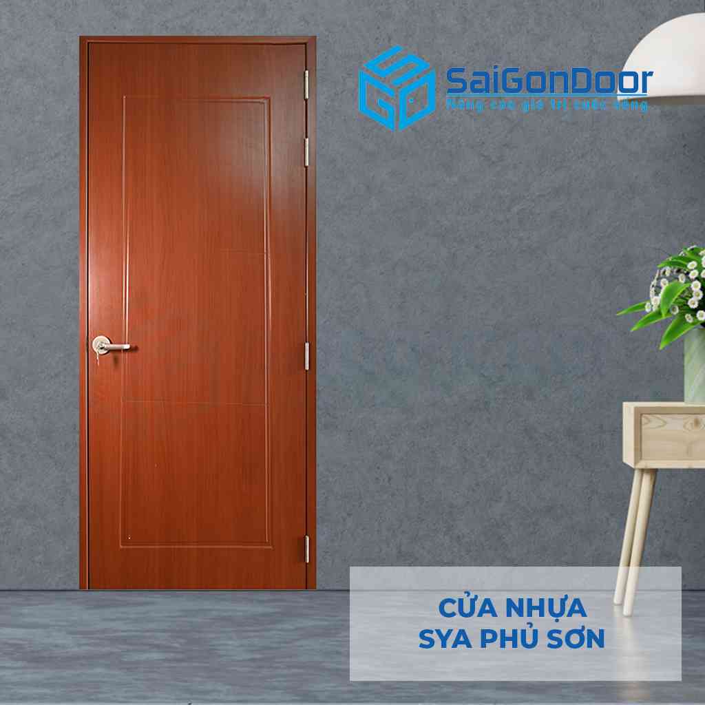 Mẫu 9: cửa nhựa Composite Sungyu SYA sơn gỗ tự nhiên